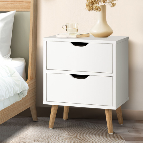Aldan 2 Drawer Bedside Table